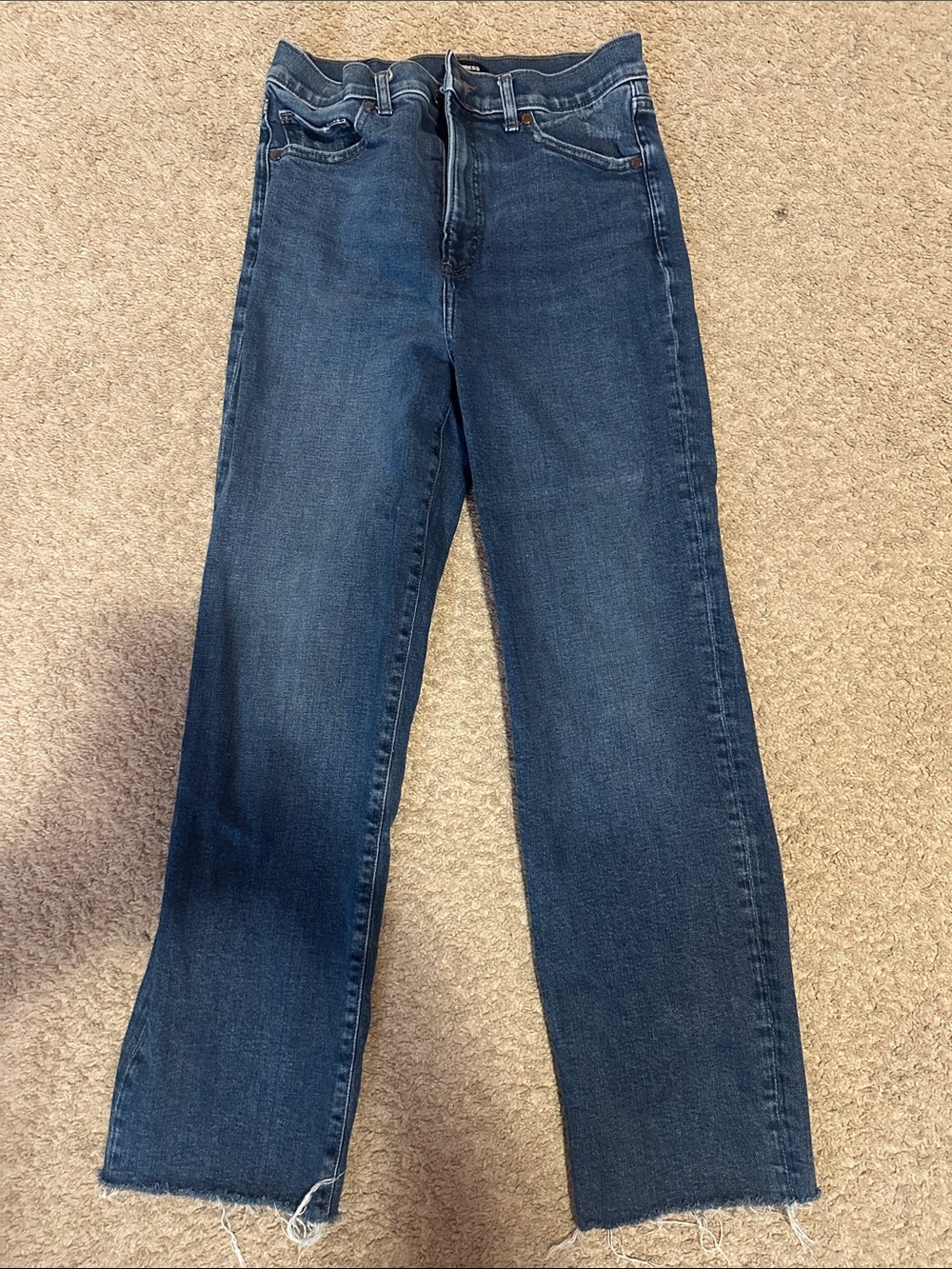 Dark Blue Women's Straight-Leg Jeans